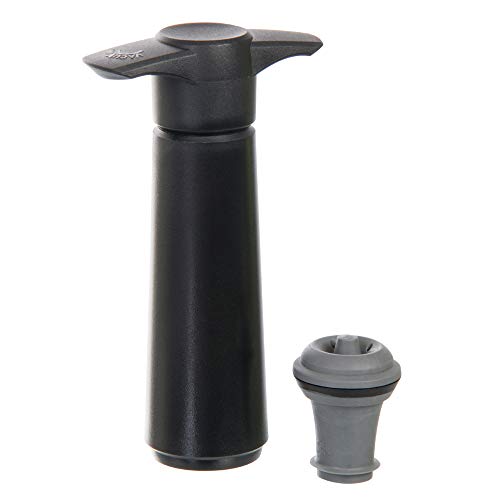 wenco Weinpumpe mit Stopfen, Schwarz, 516440 von wenco