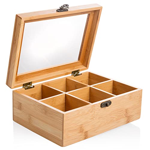 wenco 555128 Teebox, 6 Fächern, Teeaufbewahrung aus Bambus, Teebeutel Organizer, 175 Grams, Hellbraun wenco 555128 Teebox, 6 Fächern, Teeaufbewahrung aus Bambus, Teebeutel Organizer, 175 Grams, Hellbraun von wenco