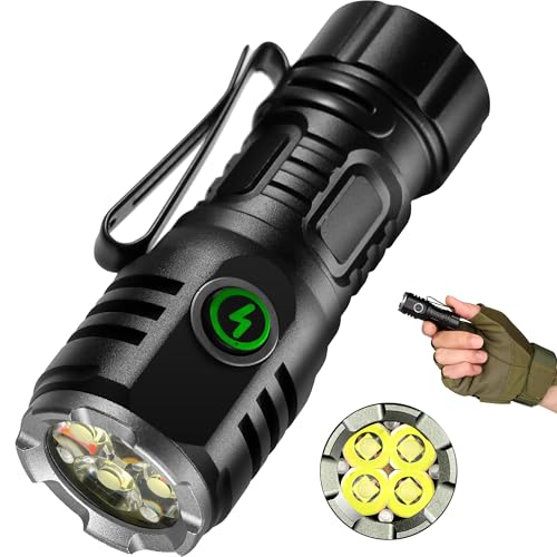 weneasker F40 LED Taschenlampe mit Rotem SOS Licht, Leistungsstarke EDC Taschenlampe Superhell 1500 Lumen, Magnet und Clip, 7 Beleuchtungsmodelle, Typ-C Aufladung von weneasker