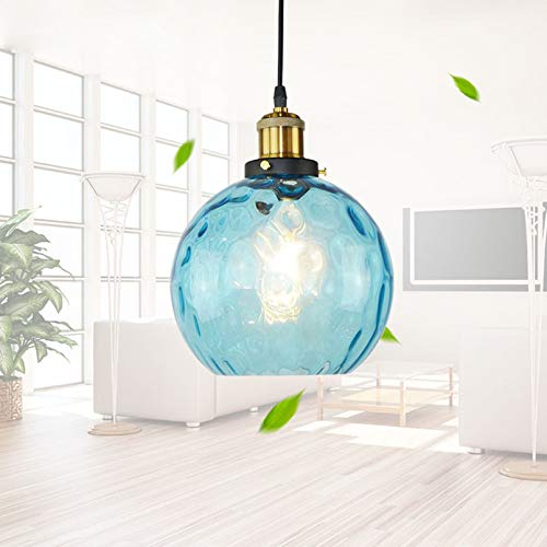 Glas Loft Bar Deckenleuchte Modern E27 Pendelleuchte Blau Globus Pendelleuchte Einfache Leuchte Für Küche Schlafzimmer Wohnzimmer Glas Loft Bar Deckenleuchte Modern E27 Pendelleuchte Blau Globus Pendelleuchte Einfache Leuchte Für Küche Schlafzimmer Wohnzimmer von wenppran