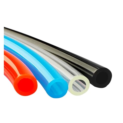 1 Meter Pneumatische Rohr Luft Schläuche Komponente Teile 4 * 2,5mm 6 * 4mm 8 * 5mm schlauch Anschluss Pu Air Linie Schlauch for Kompressor Pneumatische(Black,6x4mm) von wenwendianzi