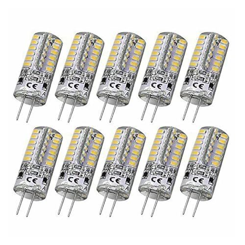 wenwendianzi 10 Stück G4 Led-Lampe 2 W 3 W 5 W 9 W 10 W 12 W 15 W AC/DC12V/AC220V 3014SMD Silikon Lampe Warmweiß/Weiß l 360 Grad Winkel LED Licht(Warm White,12W_G4 220V) von wenwendianzi
