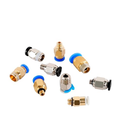 wenwendianzi 10 stücke Pneumatische Anschlüsse for 3D Drucker Teile Schnell Jointer Koppler 1.75/3mm Rohr Pc4 M6 M10 Armaturen PTFE Rohr 2/4mm(WHITE) von wenwendianzi