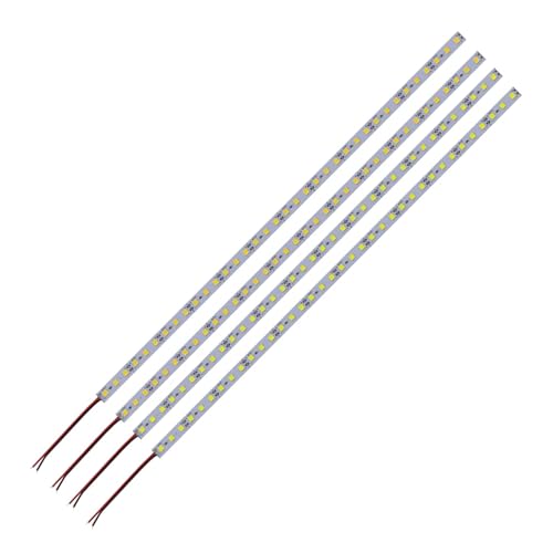 wenwendianzi 12V 5 Stück 10 Stück 20 Stück LED-Leistenlicht Aluminium starrer Streifen LED-Band 12V 25cm 50cm 5054 Unterschrank-Lichtleiste Weiß/Blau/Rosa(10pcs 50cm 36LEDs,Warm White) von wenwendianzi
