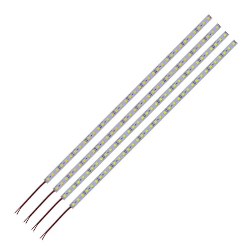 wenwendianzi 12V 5 Stück 10 Stück 20 Stück LED-Leistenlicht Aluminium starrer Streifen LED-Band 12V 25cm 50cm 5054 Unterschrank-Lichtleiste Weiß/Blau/Rosa(5pcs 25cm 18LEDs,Cool White) von wenwendianzi