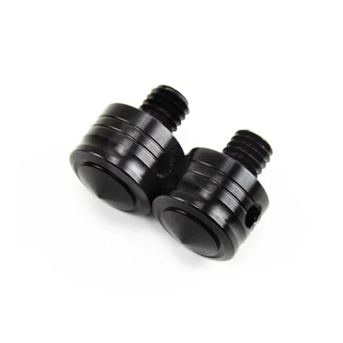 wenwendianzi 2Pcs Motorrad CNC Aluminium M8 M10 Rückspiegel Loch Stecker Schrauben Rückspiegel Anti-Rost Halter(10mm Black) von wenwendianzi