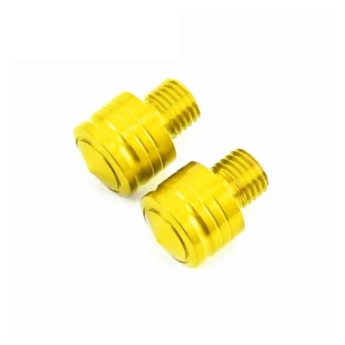 wenwendianzi 2Pcs Motorrad CNC Aluminium M8 M10 Rückspiegel Loch Stecker Schrauben Rückspiegel Anti-Rost Halter(10mm Gold) von wenwendianzi