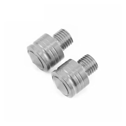 wenwendianzi 2Pcs Motorrad CNC Aluminium M8 M10 Rückspiegel Loch Stecker Schrauben Rückspiegel Anti-Rost Halter(10mm Grey) von wenwendianzi