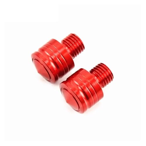 wenwendianzi 2Pcs Motorrad CNC Aluminium M8 M10 Rückspiegel Loch Stecker Schrauben Rückspiegel Anti-Rost Halter(10mm Red) von wenwendianzi
