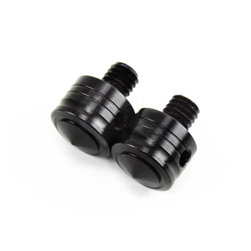 wenwendianzi 2Pcs Motorrad CNC Aluminium M8 M10 Rückspiegel Loch Stecker Schrauben Rückspiegel Anti-Rost Halter(8mm Black) von wenwendianzi