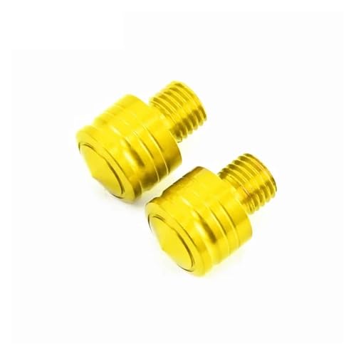 wenwendianzi 2Pcs Motorrad CNC Aluminium M8 M10 Rückspiegel Loch Stecker Schrauben Rückspiegel Anti-Rost Halter(8mm Gold) von wenwendianzi