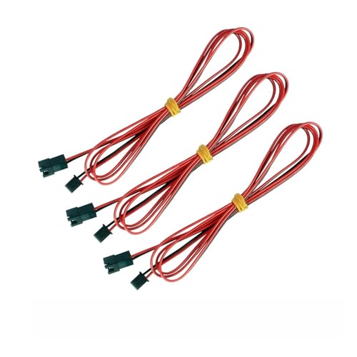 wenwendianzi 3D-Druckerteile Lüfter-Verlängerungskabel 2-polig XH2.54 Verbindungsleitung Verlängerungskabel Buchse auf Stecker 1M 2meter(XH 2M cable 3pcs) von wenwendianzi