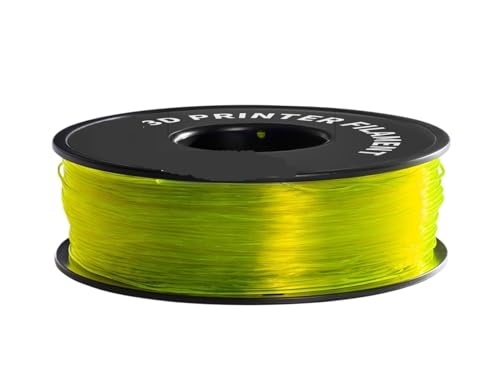 wenwendianzi Flexibles Filamentmaterial for 3D-Drucker, 1 kg, 2,2 Pfund/Spule, 1,75 mm, Kunststoff, Vakuumverpackung, Härte 95A(Yellow) von wenwendianzi