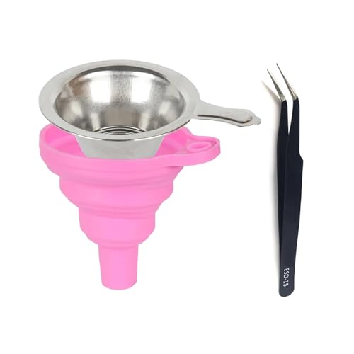 wenwendianzi Neu Metall UV Harz Filter Tasse + Silikon SLA 3D Drucker UV Harz Trichter 3d Drucker Teile(Pink kit) von wenwendianzi