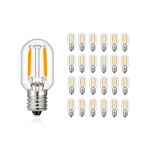 wenwendianzi T20 LED-Nachtlichter, 1 W, röhrenförmige Glühlampe, dimmbar, E12, E14, Radio-Kühlschranklampe, 2200 K, 2700 K, 4500 K, 6000 K, Ersatzlampen(Daylight White 4500K,25PCS T20 BULB_E14 220V_YE wenwendianzi T20 LED-Nachtlichter, 1 W, röhrenförmige Glühlampe, dimmbar, E12, E14, Radio-Kühlschranklampe, 2200 K, 2700 K, 4500 K, 6000 K, Ersatzlampen(Daylight White 4500K,25PCS T20 BULB_E14 220V_YE von wenwendianzi