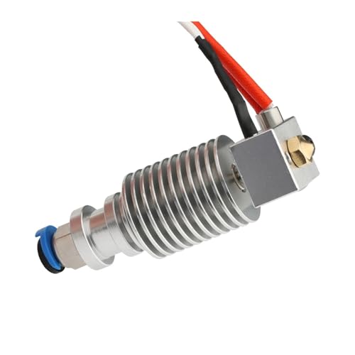 wenwendianzi V6 Hotend Kit 1,75 mm 12 V/24 V Extruder Druckkopf Fernbedienung Langstrecken-J-Kopf for E3D PT100 3D-Druckerteile(24V with fan,All metal) von wenwendianzi