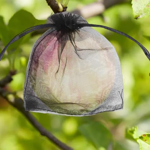 100 Stück Organza-Netzbeutel Insektenschutz für Obst und Gemüse (halbblau) von wenyouya