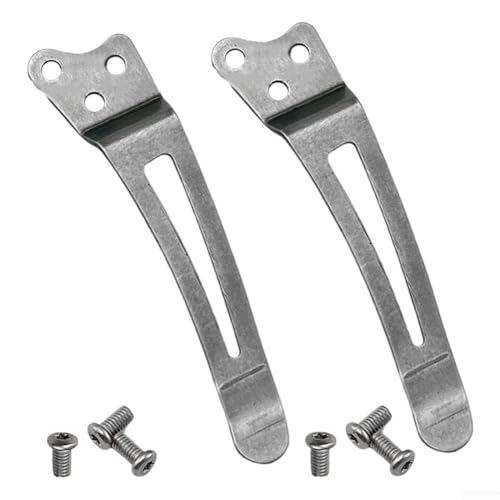 2 Stück Edelstahl-Clips für Geldbörsen und Taschenlampen, ideal für die Wartung von Heimwerkern (Typ J) von wenyouya