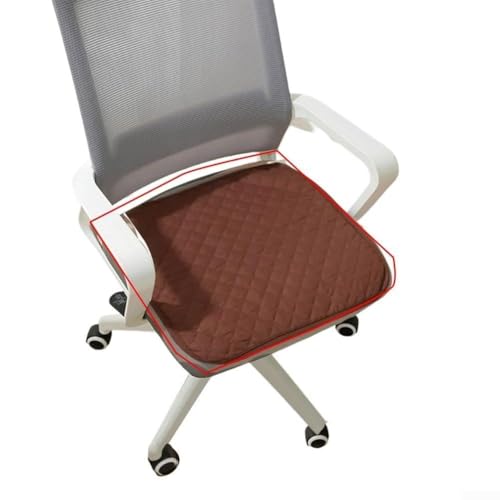 2 x rutschfeste wasserdichte Stuhlkissen für quadratische Restauranthocker, leicht zu pflegen (Kaffeefarbe) von wenyouya