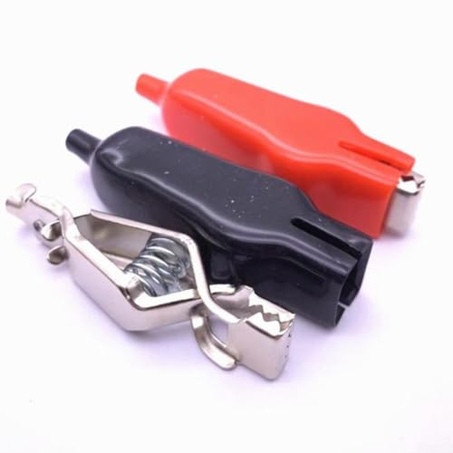 20 A für Krokodilklemmen mit PVC-Ummantelung für effizientes Laden der Batterie und Schaltungsprüfung (10 Stück) von wenyouya