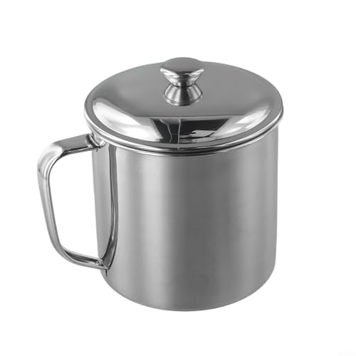 304 Edelstahlbecher, perfekt für Kaffee, Tee und Milch beim Camping oder Reisen (7 cm (8 cm (350 ml)) von wenyouya