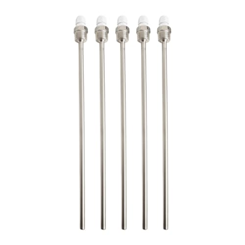 4 Stück G 1/2 Gewinde Thermowell für Temperatursensor Tauchhülse Tasche mit Edelstahlmaterial und Druckbewertung PN40 (8 x 300 mm) von wenyouya