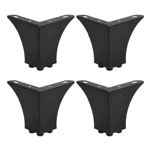 4 dreieckige Metall-Sofa-Beine für DIY-Möbel, robuste Konstruktion und elegantes Design (schwarz) von wenyouya