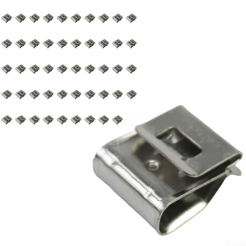 50 Stück Edelstahl-Solarkabelklemmen entworfen, um mehrere Kabel sicher an Solarzellen und Rahmen mit widerstandsfähigem Material zu halten von wenyouya