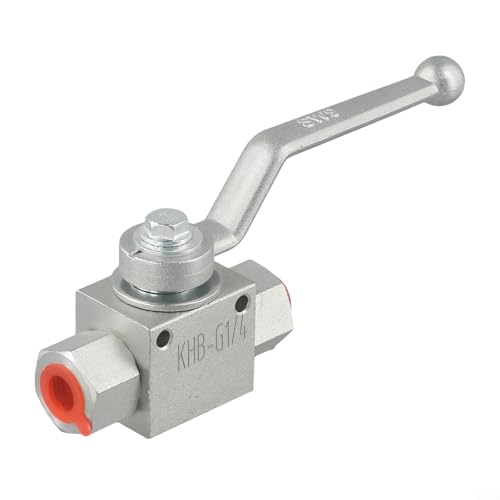 500 Bar Hydraulikkugelhahn für Wasser, Öl, Gas zuverlässige Abdichtung und Temperaturbeständigkeit (G1/4) von wenyouya