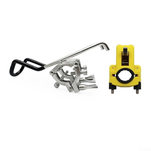 Angelrutenhalter aus Edelstahl für Boote, verstellbares Design mit zusätzlichem Gummischutz (gelb) von wenyouya