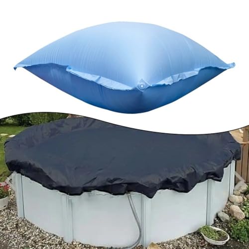 Aufblasbares PVC-Kissen für oberirdische Pools verhindert Wasser- und Laubansammlung auf Poolabdeckungen, inklusive Seil für sichere Platzierung und lange Lebensdauer (120 x 120 cm - 0,27 mm) von wenyouya