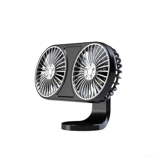 Auto-montierter USB-Ventilator mit Doppelkopf-Design, ideal für Belüftung und Komfort auf der Straße von wenyouya