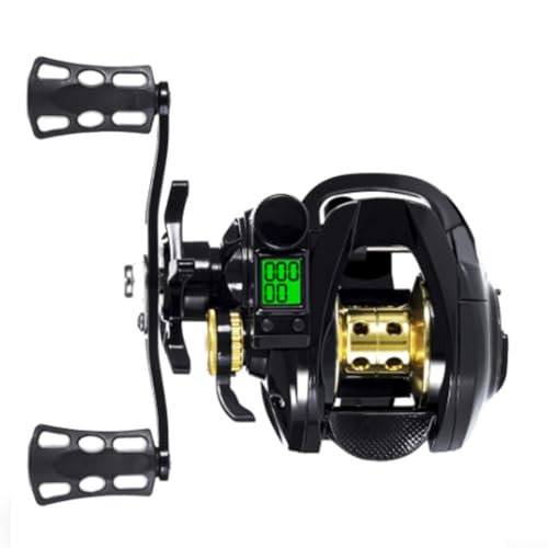Baitcaster mit erweiterten Funktionen Fischbissanzeiger und Tiefenpositionierung für ernsthafte Angler (schwarz links) von wenyouya