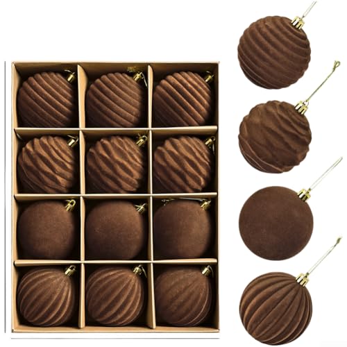 Beflocktes Weihnachtskugel-Ornament-Set mit Samtstruktur und Geschenkbox für Baumdekoration, modernes, minimalistisches Design, verbessert die Urlaubsatmosphäre Beflocktes Weihnachtskugel-Ornament-Set mit Samtstruktur und Geschenkbox für Baumdekoration, modernes, minimalistisches Design, verbessert die Urlaubsatmosphäre von wenyouya