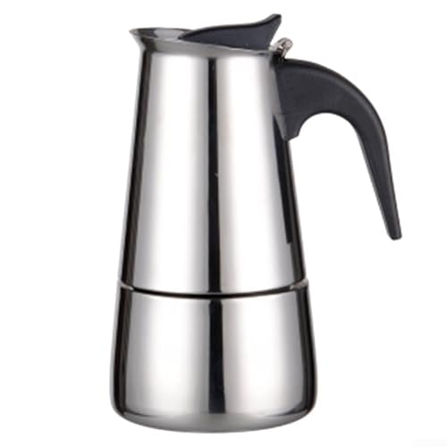 Brewing Sophistication Edelstahl-Mokkakanne Kaffeemaschine mit ergonomischem Design und Sicherheitsfunktionen (200 ml) von wenyouya