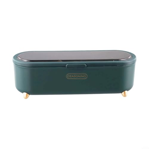 Clamshell Design Gewürzdosen-Set enthält 4 Gläser mit Löffeln für den Heimgebrauch (grün) von wenyouya