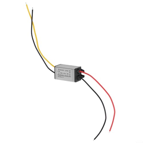 DC DC Spannungswandler 24 V auf 12 V mit Aluminiumgehäuse, 1 A auf 5 A Ausgang, bietet zuverlässige Stromversorgung für Drucker, Audiosysteme und LED-Beleuchtung (2 A) von wenyouya