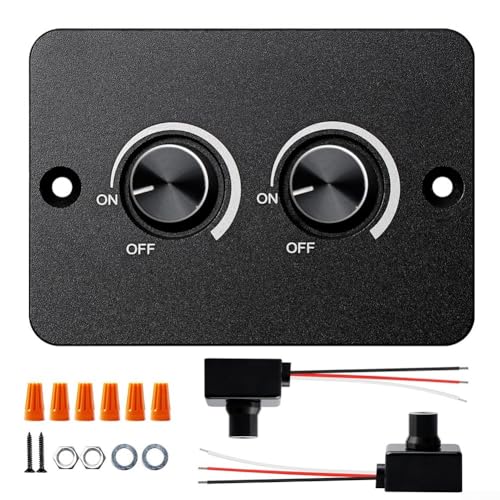 Dual Channel LED Dimmer Schalter 12V DC mit USB Schnelllade- und Speicherfunktion zur unabhängigen Steuerung von zwei Lichtkreisen von wenyouya