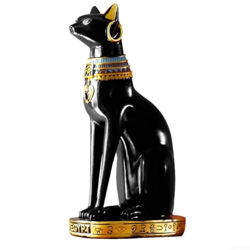 Einzigartige Bastet-Katzenstatue aus Kunstharz mit funktionalem Kerzenhalter für Ihre Heimdekoration (16) von wenyouya