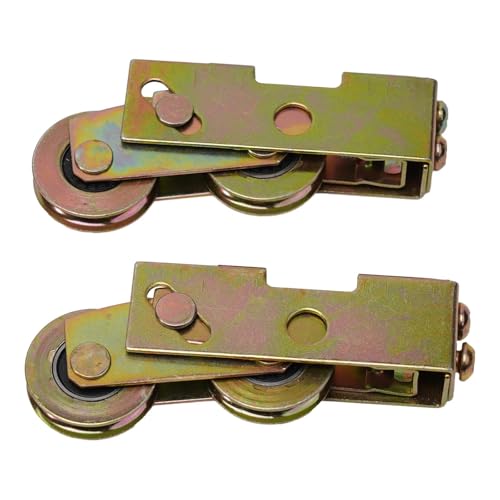 Ersatzrollen für Terrassentür, Aluminiumlegierung, 32 mm, 2 Stück, für Schiebetüren aus PVC und Holz von wenyouya
