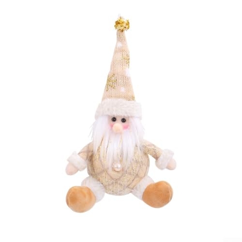 Festliche Hängedekoration mit Weihnachtsmann, Schneemann und Elch-Puppen, entworfen für Weihnachtsbaum und Fenster, um die Urlaubsatmosphäre zu verbessern (älteres Modell) von wenyouya