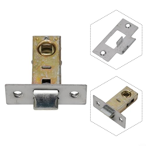 Flacher Einstecktürriegel mit internem Bolzen, geeignet für den Einsatz an Innentüren, kompatibel mit Türhebeln und ungefederten Möbeln, Zinklegierung (35 mm) von wenyouya
