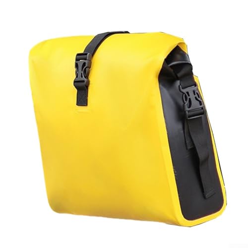 Flexible 10L wasserdichte PVC Gepäckträgertasche für E-Bike und Roller Einfache Werkzeugeinrichtung (gelb) von wenyouya