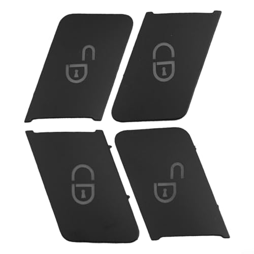 Für Entriegelungsschalter Abdeckung Verkleidung für Benz C E Klasse W204 W212 Türschloss 4 Stück Set (Schwarz) von wenyouya