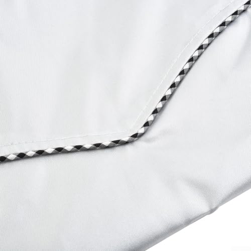 Für Frontlader-Wasch- und Trocknerabdeckung, wasserdicht und staubabweisend, silberbeschichtetes Oxford-Tuchmaterial (L) von wenyouya