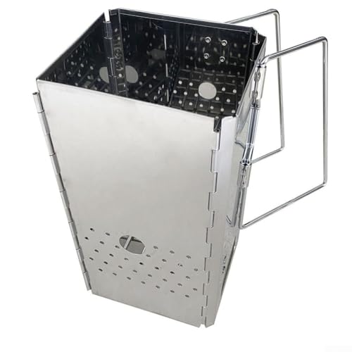 Für Holzkohle Kaminanzünder mit klappbarem Design und Tragetasche, geeignet für schnelle Kohlezündung auf Grills und im Freien von wenyouya