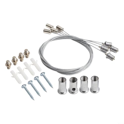 Für Infrarot-Heizstrahler Deckenhalterungs-Set mit Rahmenhalterungen und 1 m Stahlkabeln für flexible Aufhängungshöhe und sichere Montage an Decken Für Infrarot-Heizstrahler Deckenhalterungs-Set mit Rahmenhalterungen und 1 m Stahlkabeln für flexible Aufhängungshöhe und sichere Montage an Decken von wenyouya