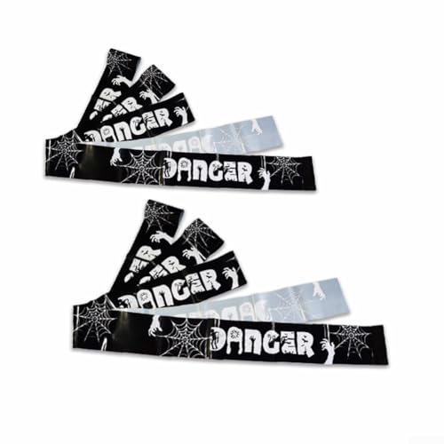 Halloween Caution Zombie Danger Tape, 10M Schreckband für gruselige Dekorationen, perfekt für Partys und oder Leckerli-Events (2) von wenyouya