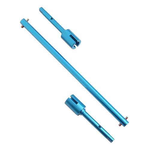 Haupt-Propellerwelle und Gelenkschalen-Set für Tamiya TT02, CNC-gefräste Aluminiumlegierungsteile für 1/10 RC Auto (blaues Set) von wenyouya