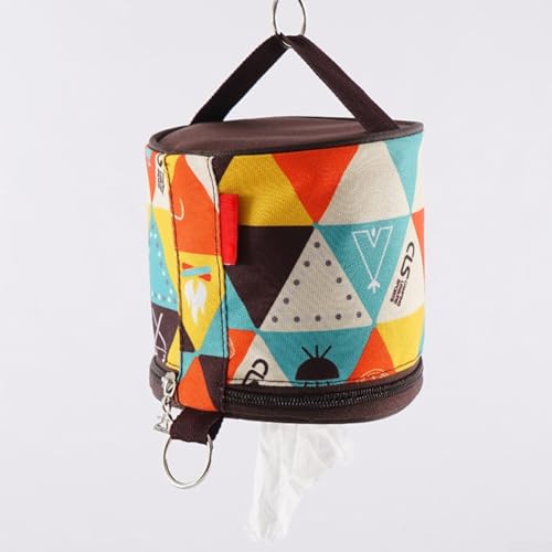 Kompakter faltbarer Toilettenpapierhalter für den Außenbereich, aus Polyester mit wasserdichter Funktion, doppelte Aufhängeschlaufen für einfache Installation beim Camping oder Wandern (neues Muster) von wenyouya